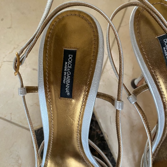 Dolce & Gabbana Silver Strappy Sandals - Picture 4 of 4